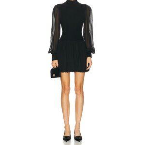 Frame Sheer Sleeve Dress New with Tags